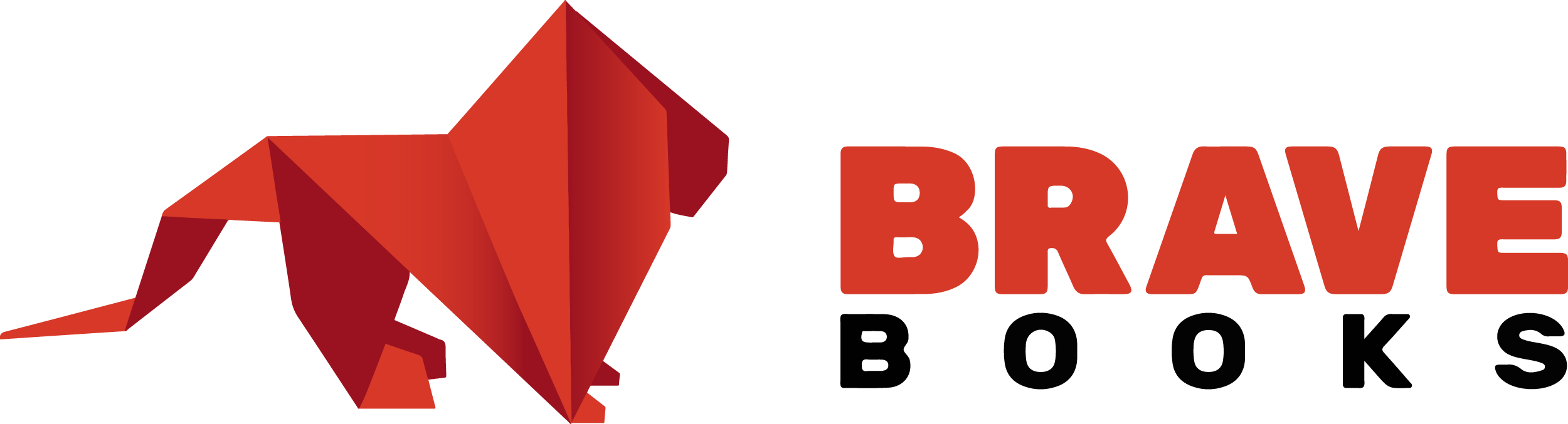 BRAVE Books horizontal logo, dark on light